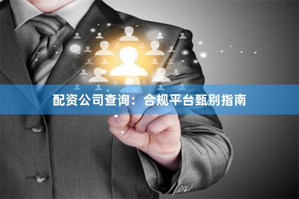 配资公司查询：合规平台甄别指南