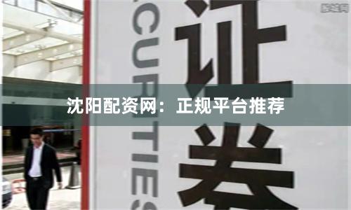 沈阳配资网:正规平台推荐